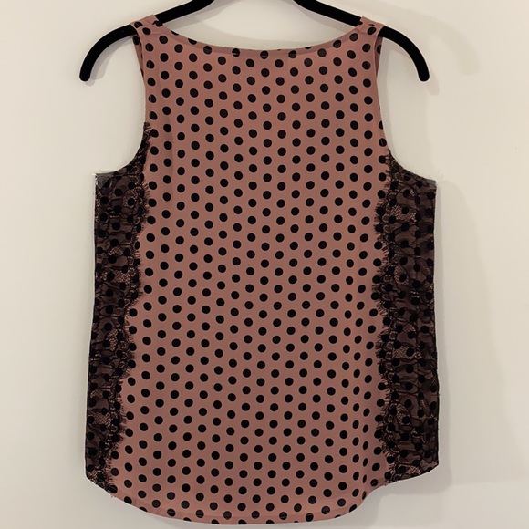 LOFT Polka Dot Lace Tank Top - Picture 3 of 6